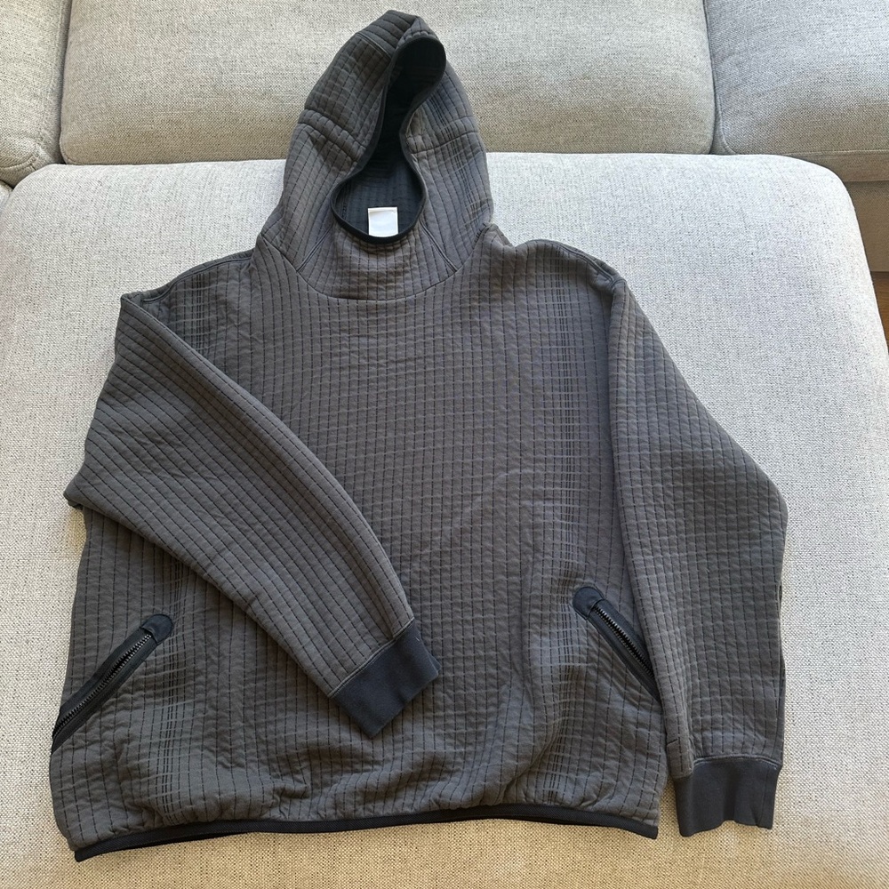 Nike Hoodie Grey Tech Pack Therma-FIT ADV Grid Textured Mens Small